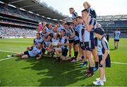 14 July 2013; The Dublin team celebrate with the cup after the game. Leinster GAA Football Senior Championship Final, Meath v Dublin, Croke Park, Dublin. Picture credit: Barry Cregg / SPORTSFILE