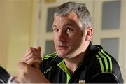 15 July 2013; Mayo manager James Horan during a press event ahead of their Connacht GAA Football Championship Final against London on Sunday. Mayo Senior Football Press Event, Breaffy House Hotel, Breaffy, Co. Mayo. Picture credit: Diarmuid Greene / SPORTSFILE