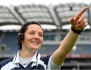15 July 2013; Referee Maggie Farrelly pictured at the launch of the 2013 TG4 Ladies Football Championship and RefCam Announcement. September 29th will be the 40th time that the final of the Senior Ladies Gaelic Football Final will be contested. The first final took place in October 1974 and was contested by Tipperary and Offaly in a game that was won by the Tipperary women. The most successful team in the history of the game are Kerry who have won the title on 11 occasions including an unprecedented 9-in-a-row. In recent years Cork have been the dominant force winning 7 of the last 8 titles. TG4 made the announcement that RefCam will be introduced to Irish Sport for the first time. The lightweight head mounted device will be a feature of TG4’s live coverage of the 2013 Ladies Football Championship and will provide viewers with unique insight into the game but it will also be a hugely valuable coaching resource for referees. 2013 TG4 All-Ireland Ladies Football Championship Launch, Croke Park, Dublin. Picture credit: David Maher / SPORTSFILE