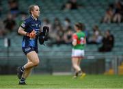 12 June 2021; Dublin goalkeeper Abby Sheils makes her way to the goals for the second half of the Lidl Ladies National Football League Division 1 semi-final match between Dublin and Mayo at LIT Gaelic Grounds in Limerick. Photo by Piaras Ó Mídheach/Sportsfile