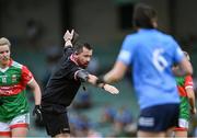 12 June 2021; Referee Séamus Mulvihill during the Lidl Ladies National Football League Division 1 semi-final match between Dublin and Mayo at LIT Gaelic Grounds in Limerick. Photo by Piaras Ó Mídheach/Sportsfile