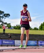 20 June 2021; Matthew Glennon of Mullingar Harriers AC, Westmeath, on his way to winning the Junior Men's 5km Walk during day two of the Irish Life Health Junior Championships & U23 Specific Events at Morton Stadium in Santry, Dublin. Photo by Sam Barnes/Sportsfile