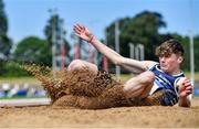 20 June 2021; Adam Turner of Belgooly AC, Cork, competing in the Junior Men's Long Jump during day two of the Irish Life Health Junior Championships & U23 Specific Events at Morton Stadium in Santry, Dublin. Photo by Sam Barnes/Sportsfile