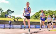 20 June 2021; Imelda Lambe of Tullamore Harriers AC, Offaly, competing in the Junior Women's 1500m during day two of the Irish Life Health Junior Championships & U23 Specific Events at Morton Stadium in Santry, Dublin. Photo by Sam Barnes/Sportsfile