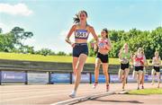 20 June 2021; Kate Nurse of UCD AC, Dublin, on her way to finishing second in the Under 23 Women's 1500m during day two of the Irish Life Health Junior Championships & U23 Specific Events at Morton Stadium in Santry, Dublin. Photo by Sam Barnes/Sportsfile