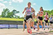 20 June 2021; Aoife Ó Cuill of St Coca's AC, Kildare, leads the field on her way to winning the Under 23 Women's 1500m during day two of the Irish Life Health Junior Championships & U23 Specific Events at Morton Stadium in Santry, Dublin. Photo by Sam Barnes/Sportsfile