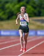 20 June 2021; Aoife Ó Cuill of St Coca's AC, Kildare, on her way to winning the Under 23 Women's 1500m during day two of the Irish Life Health Junior Championships & U23 Specific Events at Morton Stadium in Santry, Dublin. Photo by Sam Barnes/Sportsfile