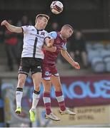 21 June 2021; Darragh Leahy of Dundalk in action against Luke Heeney of Drogheda United during the SSE Airtricity League Premier Division match between Drogheda United and Dundalk at Head in the Game Park in Drogheda, Louth. Photo by Piaras Ó Mídheach/Sportsfile