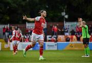 21 June 2021; Ronan Coughlan of St Patrick's Athletic celebrates after scoring his side's first goal during the SSE Airtricity League Premier Division match between St Patrick's Athletic and Finn Harps at Richmond Park in Dublin. Photo by Harry Murphy/Sportsfile