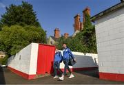 21 June 2021; Ryan Connolly, left, and Adam Foley of Finn Harps arrive before the SSE Airtricity League Premier Division match between St Patrick's Athletic and Finn Harps at Richmond Park in Dublin. Photo by Harry Murphy/Sportsfile