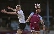 21 June 2021; Gary Deegan of Drogheda United in action against Daniel Kelly of Dundalk during the SSE Airtricity League Premier Division match between Drogheda United and Dundalk at Head in the Game Park in Drogheda, Louth. Photo by Piaras Ó Mídheach/Sportsfile
