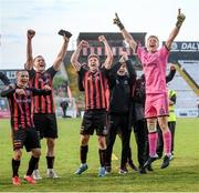 21 June 2021; Bohemians players celebrate following the SSE Airtricity League Premier Division match between Bohemians and Shamrock Rovers at Dalymount Park in Dublin. Photo by Stephen McCarthy/Sportsfile
