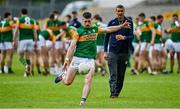 30 May 2021; Paul Geaney of Kerry practices his point kicking watched by selector Maurice Fitzgerald before the Allianz Football League Division 1 South Round 3 match between Roscommon and Kerry at Dr Hyde Park in Roscommon. Photo by Brendan Moran/Sportsfile