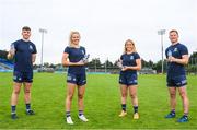 23 June 2021; Ballygowan and Energise Sport, part of Britvic Ireland, have today renewed their partnership with Dublin GAA to remain as the official hydration partners of Dublin GAA in a new three-year deal. Ballygowan has relaunched the brand with the new ‘Bottled Wild’ campaign. At the launch in Parnell Park are, from left, Dublin hurler Donal Burke, Dublin ladies footballer Nicole Owens, Dublin camogie player Sinéad Wylde and Dublin footballer Ciaran Kilkenny. Photo by Stephen McCarthy/Sportsfile
