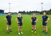 23 June 2021; Ballygowan and Energise Sport, part of Britvic Ireland, have today renewed their partnership with Dublin GAA to remain as the official hydration partners of Dublin GAA in a new three-year deal. Ballygowan has relaunched the brand with the new ‘Bottled Wild’ campaign. At the launch in Parnell Park are, from left, Dublin hurler Donal Burke, Dublin ladies footballer Nicole Owens, Dublin camogie player Sinéad Wylde and Dublin footballer Ciaran Kilkenny. Photo by Stephen McCarthy/Sportsfile