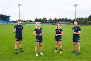 23 June 2021; Ballygowan and Energise Sport, part of Britvic Ireland, have today renewed their partnership with Dublin GAA to remain as the official hydration partners of Dublin GAA in a new three-year deal. Ballygowan has relaunched the brand with the new ‘Bottled Wild’ campaign. At the launch in Parnell Park are, from left, Dublin hurler Donal Burke, Dublin ladies footballer Nicole Owens, Dublin camogie player Sinéad Wylde and Dublin footballer Ciaran Kilkenny. Photo by Stephen McCarthy/Sportsfile