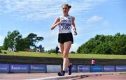 20 June 2021; Ruth Monaghan of Sligo AC competing in the Junior Women's 3k Walk during day two of the Irish Life Health Junior Championships & U23 Specific Events at Morton Stadium in Santry, Dublin. Photo by Sam Barnes/Sportsfile