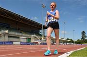 20 June 2021; Méabh O Connor of Waterford AC competing in the Junior Women's 3k Walk    during day two of the Irish Life Health Junior Championships & U23 Specific Events at Morton Stadium in Santry, Dublin. Photo by Sam Barnes/Sportsfile
