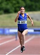 20 June 2021; Abbie Sheridan of Ardee and District AC, Louth, competing in the Junior Women's 3km Steeplechaseduring day two of the Irish Life Health Junior Championships & U23 Specific Events at Morton Stadium in Santry, Dublin. Photo by Sam Barnes/Sportsfile