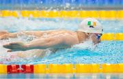 25 June 2021; Cillian Melly of National Centre Limerick competes in the 400IM during day two of the 2021 Swim Ireland Performance Meet at the Sport Ireland National Aquatic Centre at the Sport Ireland Campus in Dublin. Photo by David Kiberd/Sportsfile