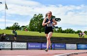 19 June 2021; Saoirse Kimber McGinley of Templeogue AC, Dublin, competing in the Junior Women's 5000m during day one of the Irish Life Health Junior Championships & U23 Specific Events at Morton Stadium in Santry, Dublin. Photo by Sam Barnes/Sportsfile