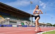 19 June 2021; Holly Brennan of Cilles AC, Meath, competing in the Junior Women's 5000m during day one of the Irish Life Health Junior Championships & U23 Specific Events at Morton Stadium in Santry, Dublin. Photo by Sam Barnes/Sportsfile