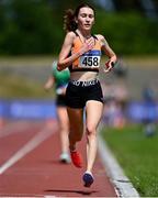 19 June 2021; Holly Brennan of Cilles AC, Meath, competing in the Junior Women's 5000m during day one of the Irish Life Health Junior Championships & U23 Specific Events at Morton Stadium in Santry, Dublin. Photo by Sam Barnes/Sportsfile