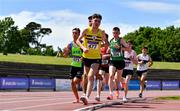 19 June 2021; Matthew Lavery of North Belfast Harriers, leads the field whilst competing in the Junior Men's 5000m during day one of the Irish Life Health Junior Championships & U23 Specific Events at Morton Stadium in Santry, Dublin. Photo by Sam Barnes/Sportsfile