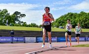 19 June 2021; Sean Melarkey of City of Derry AC Spartans, Derry, competing in the Under 23 Men's 5000m during day one of the Irish Life Health Junior Championships & U23 Specific Events at Morton Stadium in Santry, Dublin. Photo by Sam Barnes/Sportsfile