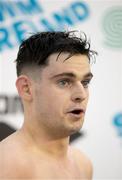 25 June 2021; Cillian Melly of National Centre Limerick after competing in the 400IM where he set an Irish Senior Record with a time of 4.23.22 during day two of the 2021 Swim Ireland Performance Meet at the Sport Ireland National Aquatic Centre at the Sport Ireland Campus in Dublin. Photo by David Kiberd/Sportsfile