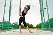 25 June 2021; Michaela Walsh of Swinford AC, Mayo, competing in the Women's Hammer during day one of the Irish Life Health National Senior Championships at Morton Stadium in Santry, Dublin. Photo by Sam Barnes/Sportsfile