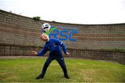 25 June 2021; Waterford supporter Joe Burke, age 10, ahead of the SSE Airtricity League Premier Division match between Waterford and St Patrick's Athletic at the RSC in Waterford. Photo by Michael P Ryan/Sportsfile