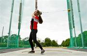 25 June 2021; Adrienne Gallen of Lifford Strabane AC, Donegal, competing in the Women's Hammer during day one of the Irish Life Health National Senior Championships at Morton Stadium in Santry, Dublin. Photo by Sam Barnes/Sportsfile