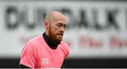 25 June 2021; Chris Shields of Dundalk ahead of playing his final game for the club before the SSE Airtricity League Premier Division match between Dundalk and Derry City at Oriel Park in Dundalk, Louth. Photo by Stephen McCarthy/Sportsfile