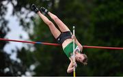 25 June 2021; Ciara Hickey of Blarney/Inniscara AC, Cork, competing in the Women's Pole Vault during day one of the Irish Life Health National Senior Championships at Morton Stadium in Santry, Dublin. Photo by Sam Barnes/Sportsfile
