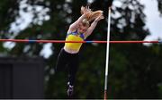 25 June 2021; Clodagh Walsh of Abbey Striders AC, Cork, on her way to winning the Women's Pole Vault during day one of the Irish Life Health National Senior Championships at Morton Stadium in Santry, Dublin. Photo by Sam Barnes/Sportsfile
