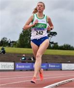 25 June 2021; Niamh Kearney of Raheny Shamrock AC, Dublin, on her way to winning her heat in the Women's 1500m during day one of the Irish Life Health National Senior Championships at Morton Stadium in Santry, Dublin. Photo by Sam Barnes/Sportsfile