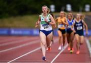 25 June 2021; Niamh Kearney of Raheny Shamrock AC, Dublin, on her way to winning her heat in the Women's 1500m during day one of the Irish Life Health National Senior Championships at Morton Stadium in Santry, Dublin. Photo by Sam Barnes/Sportsfile