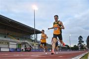 25 June 2021; Roland Surlis of Annalee AC, Cavan, centre, competing in the Men's 800m during day one of the Irish Life Health National Senior Championships at Morton Stadium in Santry, Dublin. Photo by Sam Barnes/Sportsfile