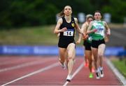 25 June 2021; Claire Mooney of Naas AC, Kildare, competing in the Women's 800m during day one of the Irish Life Health National Senior Championships at Morton Stadium in Santry, Dublin. Photo by Sam Barnes/Sportsfile