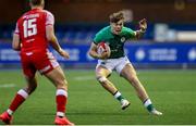 25 June 2021; Jude Postlethwaite of Ireland in action during the U20 Six Nations Rugby Championship match between Wales and Ireland at Cardiff Arms Park in Cardiff, Wales. Photo by Chris Fairweather/Sportsfile
