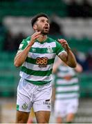 25 June 2021; Roberto Lopes of Shamrock Rovers reacts during the SSE Airtricity League Premier Division match between Shamrock Rovers and Drogheda United at Tallaght Stadium in Dublin. Photo by Seb Daly/Sportsfile