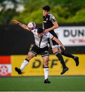 25 June 2021; Eoin Toal of Derry City in action against Patrick Hoban of Dundalk during the SSE Airtricity League Premier Division match between Dundalk and Derry City at Oriel Park in Dundalk, Louth. Photo by Stephen McCarthy/Sportsfile