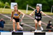 26 June 2021; Michelle Finn of Leevale AC, Cork, left, on her way to winning the Women's 3000m Steeplechase ahead of Eilish Flanagan of Carmen Runners AC, Tyrone, who finished second, during day two of the Irish Life Health National Senior Championships at Morton Stadium in Santry, Dublin. Photo by Sam Barnes/Sportsfile