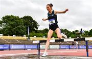 26 June 2021; Eilish Flanagan of Carmen Runners AC, Tyrone, on her way to finishing second in the Women's 3000m Steeplechase during day two of the Irish Life Health National Senior Championships at Morton Stadium in Santry, Dublin. Photo by Sam Barnes/Sportsfile