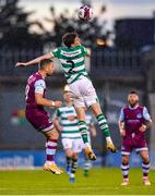 25 June 2021; Sean Gannon of Shamrock Rovers in action against Dane Massey of Drogheda United during the SSE Airtricity League Premier Division match between Shamrock Rovers and Drogheda United at Tallaght Stadium in Dublin. Photo by Seb Daly/Sportsfile
