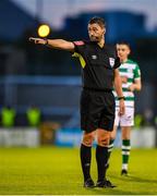 25 June 2021; Referee Paul McLaughlin during the SSE Airtricity League Premier Division match between Shamrock Rovers and Drogheda United at Tallaght Stadium in Dublin. Photo by Seb Daly/Sportsfile