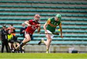 26 June 2021; Eric Leen of Kerry in action against Pearse Óg McCrickard of Down during the Joe McDonagh Cup Round 1 match between Kerry and Down at Austin Stack Park in Tralee, Kerry. Photo by Dáire Brennan/Sportsfile
