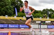 26 June 2021; Finley Daly of Sligo AC, on his way to finishing second in the Men's 3000m Steeplechase during day two of the Irish Life Health National Senior Championships at Morton Stadium in Santry, Dublin. Photo by Sam Barnes/Sportsfile