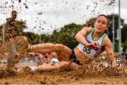 26 June 2021; Saragh Buggy of St Abbans AC, Laois, competing in the Women's Long Jump during day two of the Irish Life Health National Senior Championships at Morton Stadium in Santry, Dublin. Photo by Sam Barnes/Sportsfile